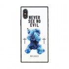 VELOCITYGIZMOBIESMILKBOY SEE NO EVILBEARS ���饹���㥱�åȥ�����for iPhoneX��WH��BJ-0001-IP0X-WHIT