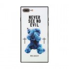 VELOCITYGIZMOBIESMILKBOY SEE NO EVILBEARS���饹���㥱�åȥ����� for iPhone7Plus/8Plus��WH��BJ-0001-IP7P-WHIT
