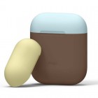 elago ���饴AIRPODS DUO CASEfor AirPods��Dark Brown��EL_APDCSSCDC_DB